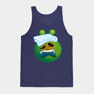 Funny Alien Monster ET Extraterrestrial Martian Green Man Emoji for Women, Men and Kids 14 Tank Top